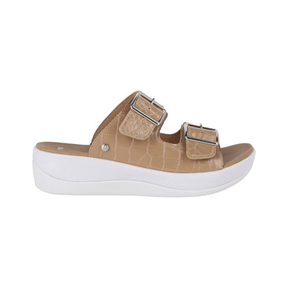 Sandalias Mujer Cruz Strap Beige