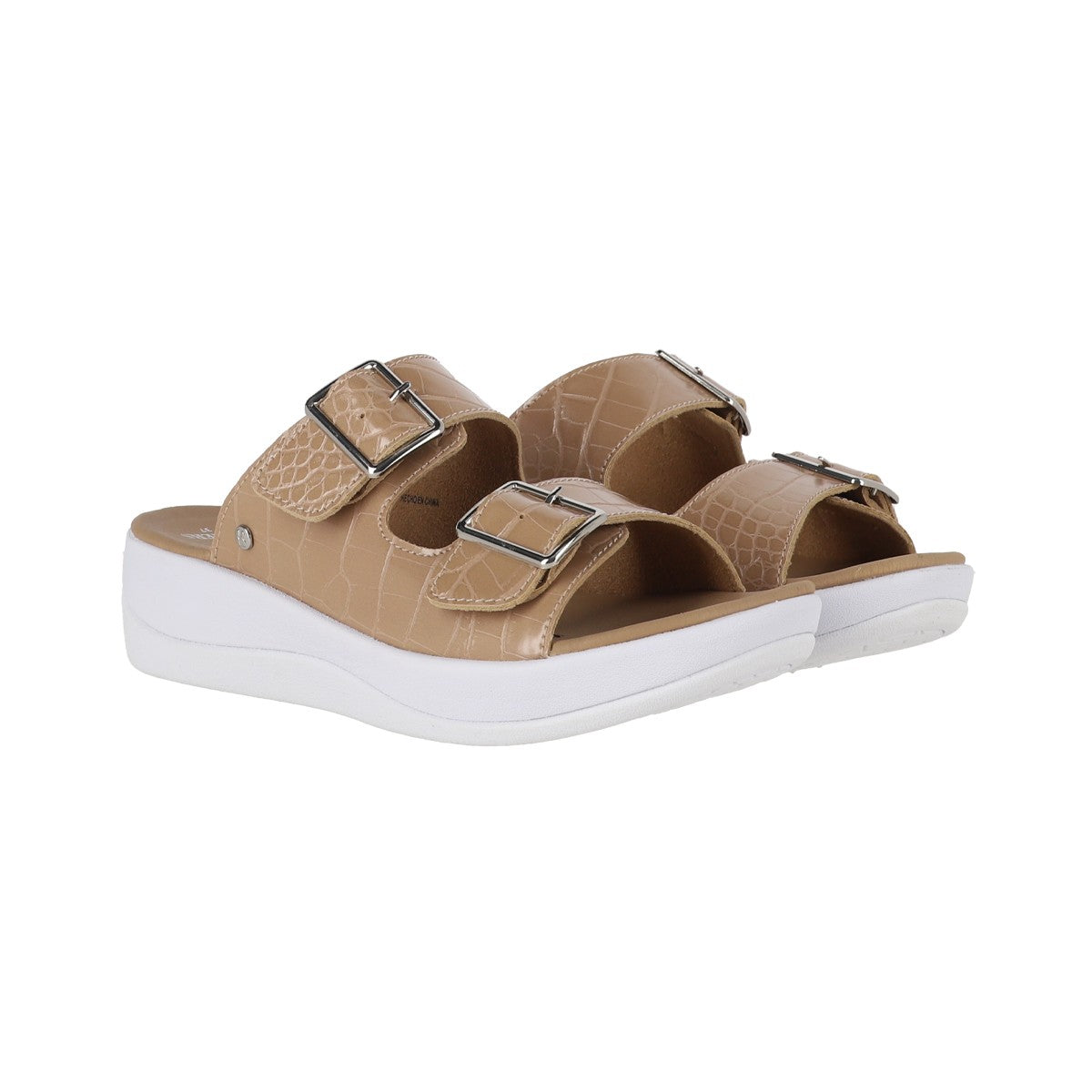 Sandalias Mujer Cruz Strap Beige