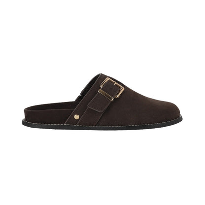 Pantuflas Mujer Micaela Leather Café