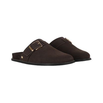 Pantuflas Mujer Micaela Leather Café