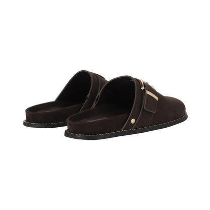 Pantuflas Mujer Micaela Leather Café