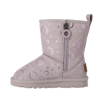 Botas Niña Blast Zip Leather Lila
