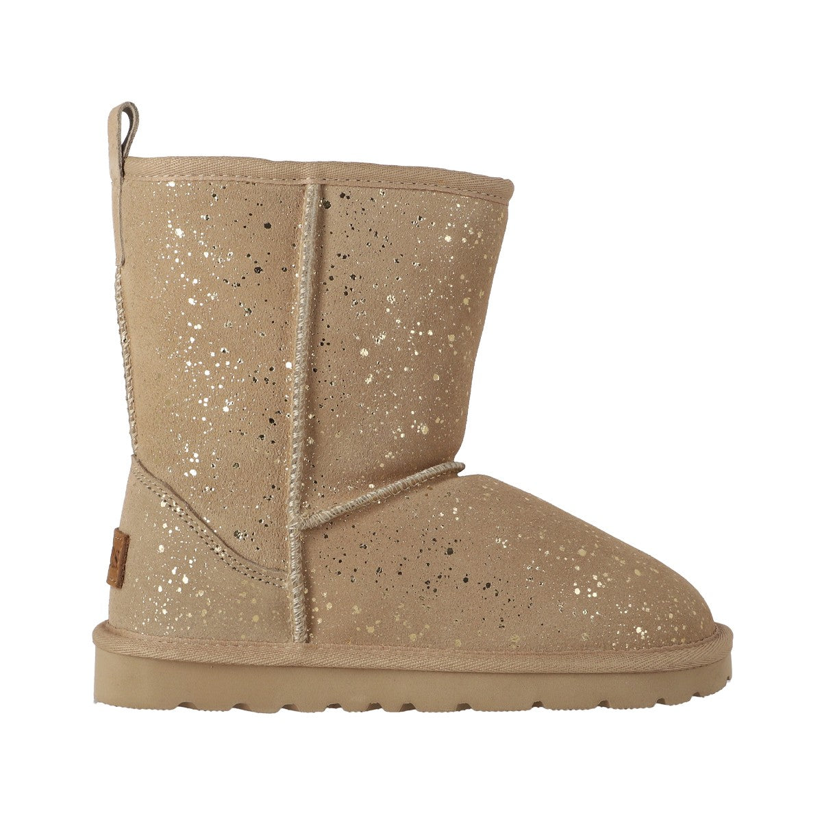 Botas Joven Blast Zip Leather Taupe Print