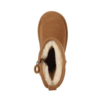 Botas Niño Blast Zip Leather Caramel