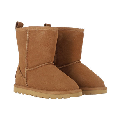 Botas Niño Blast Zip Leather Caramel