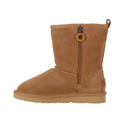 Botas Joven Blast Zip Leather Caramel