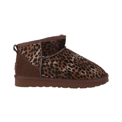 Botines Mujer Blast Mini Leather Café Leopardo