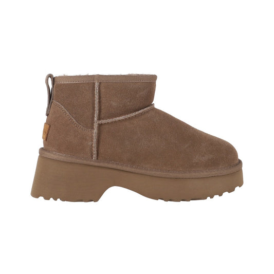 Botines Mujer Luisiana Short Leather Café Claro