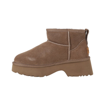 Botines Mujer Luisiana Short Leather Café Claro
