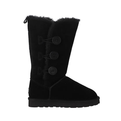 Botas Mujer Blast Button High Leather Negro