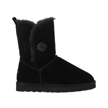 Botas Mujer Blast Button Leather Negro