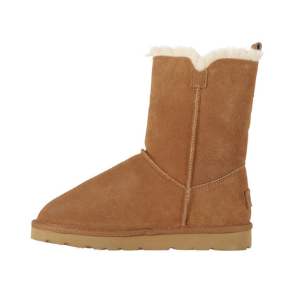 Botas Mujer Blast Button Leather Caramel