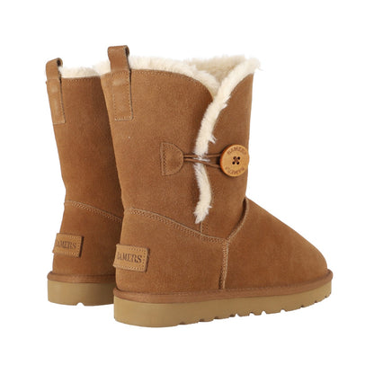 Botas Mujer Blast Button Leather Caramel