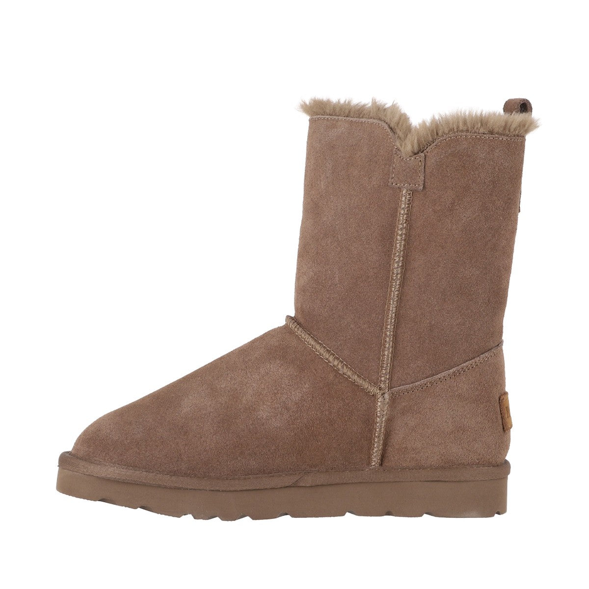 Botas Mujer Blast Button Leather Café Claro