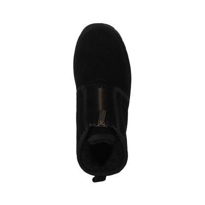Botas Mujer Platform Zip Leather Negro