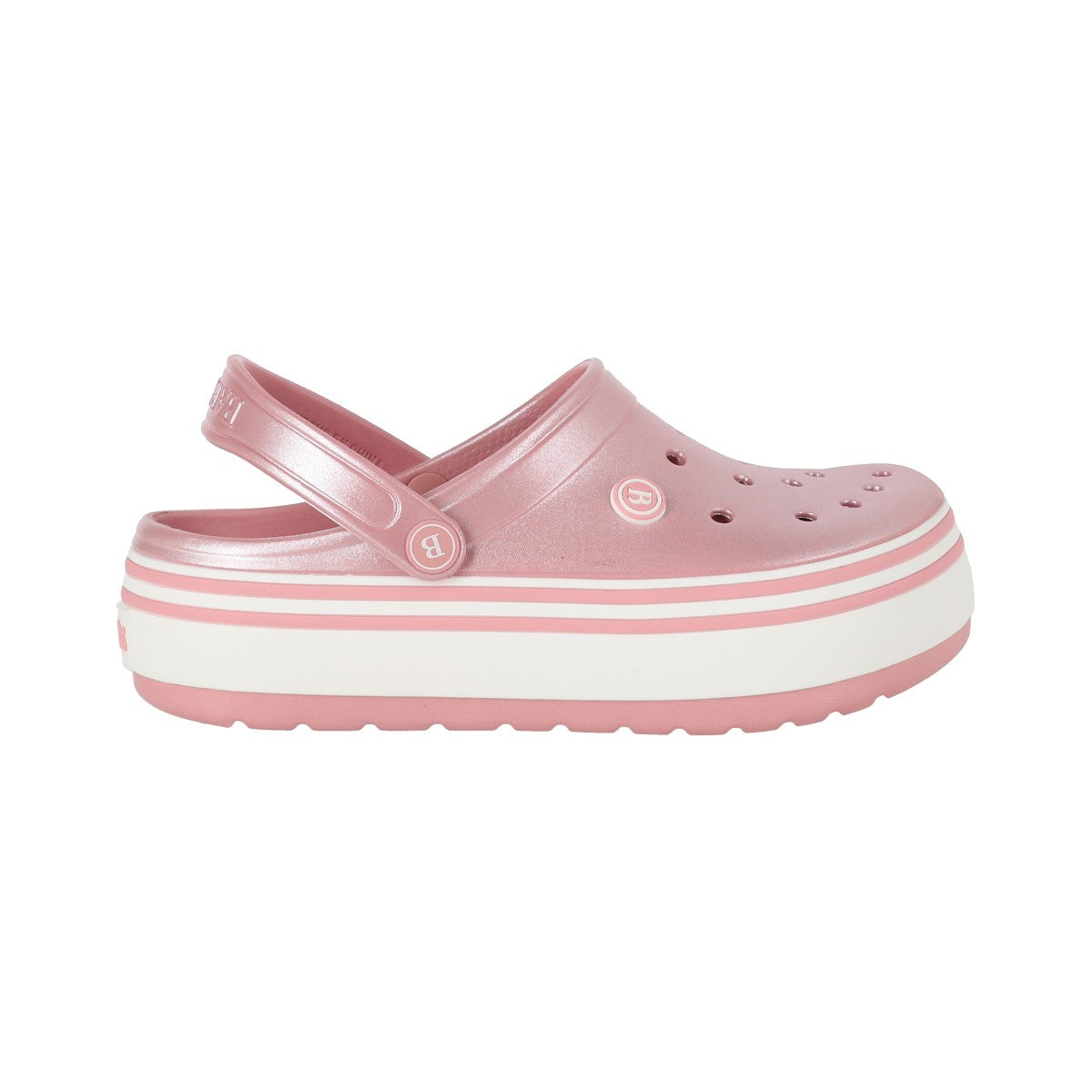 Zuecos EVA Mujer Airline High Rosa Metálico