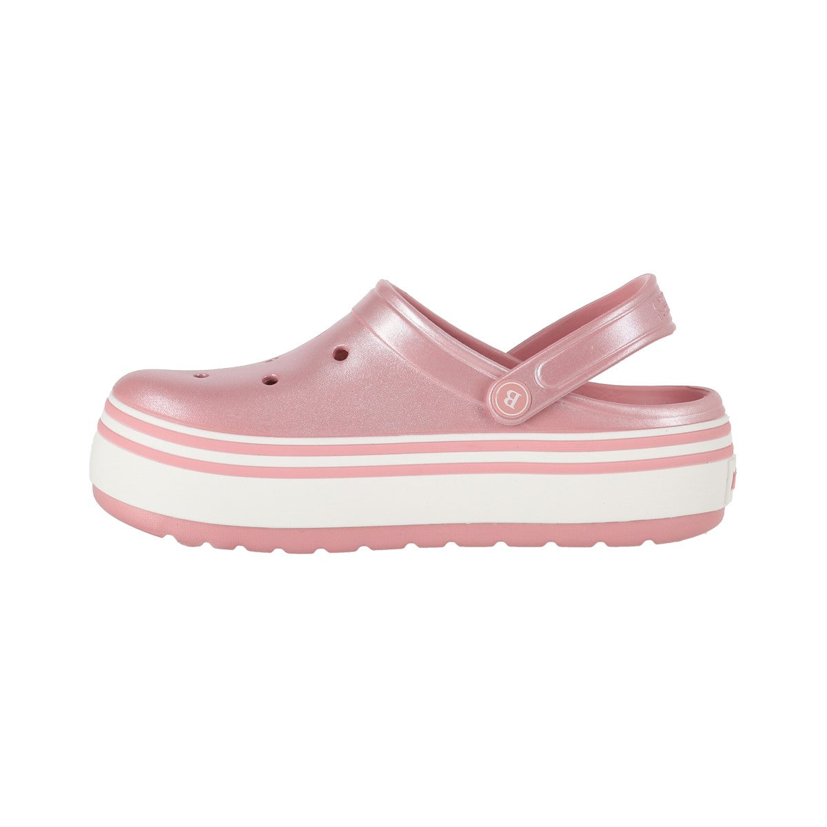 Zuecos EVA Mujer Airline High Rosa Metálico