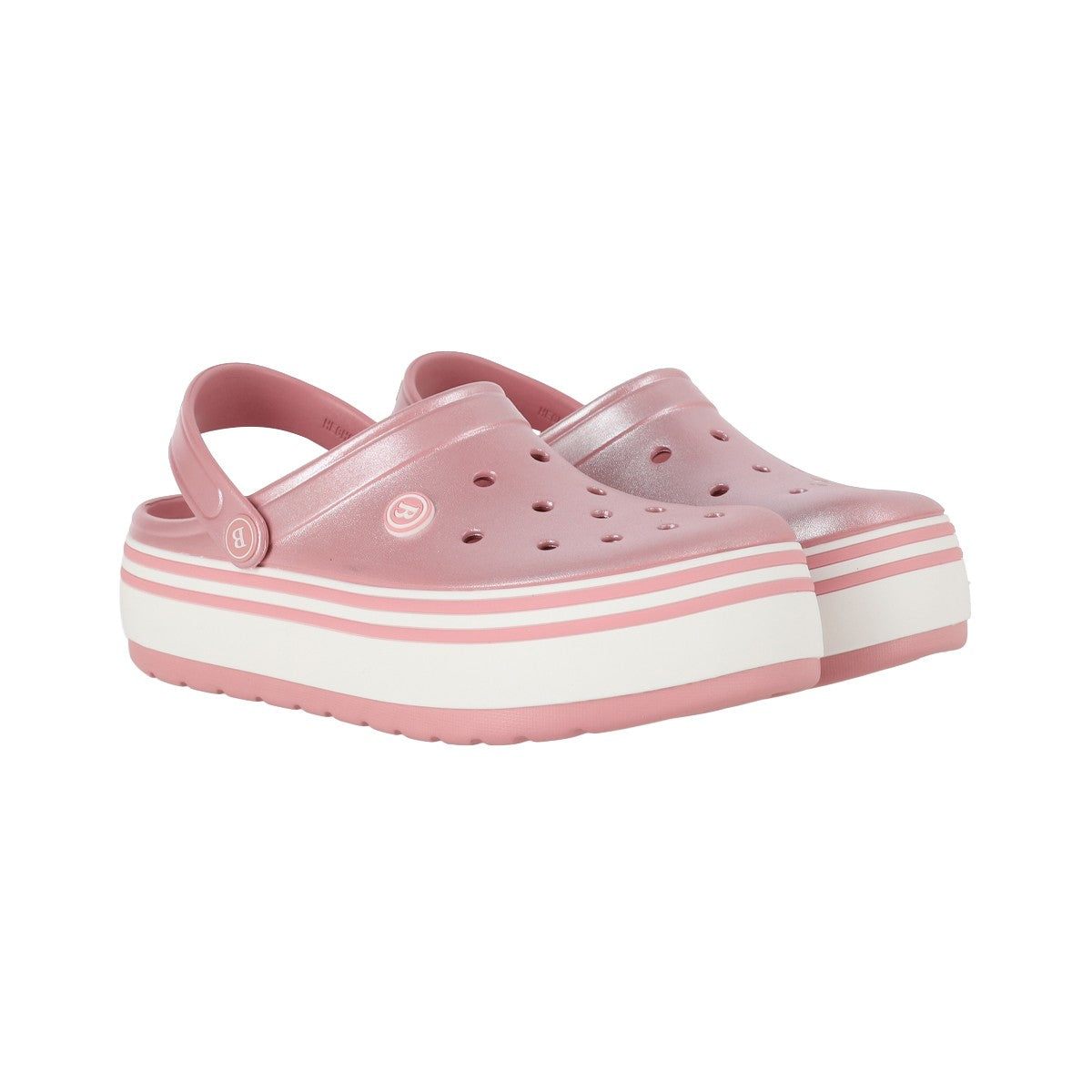 Zuecos EVA Mujer Airline High Rosa Metálico
