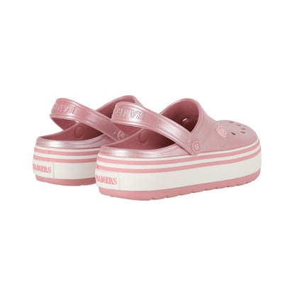 Zuecos EVA Mujer Airline High Rosa Metálico