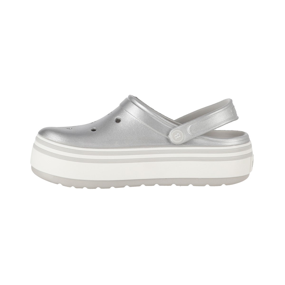 Zuecos EVA Mujer Airline High Plateado