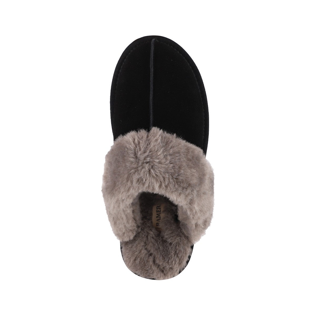 Pantuflas Mujer Fur Leather Negro