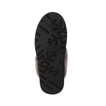 Pantuflas Mujer Fur Leather Negro