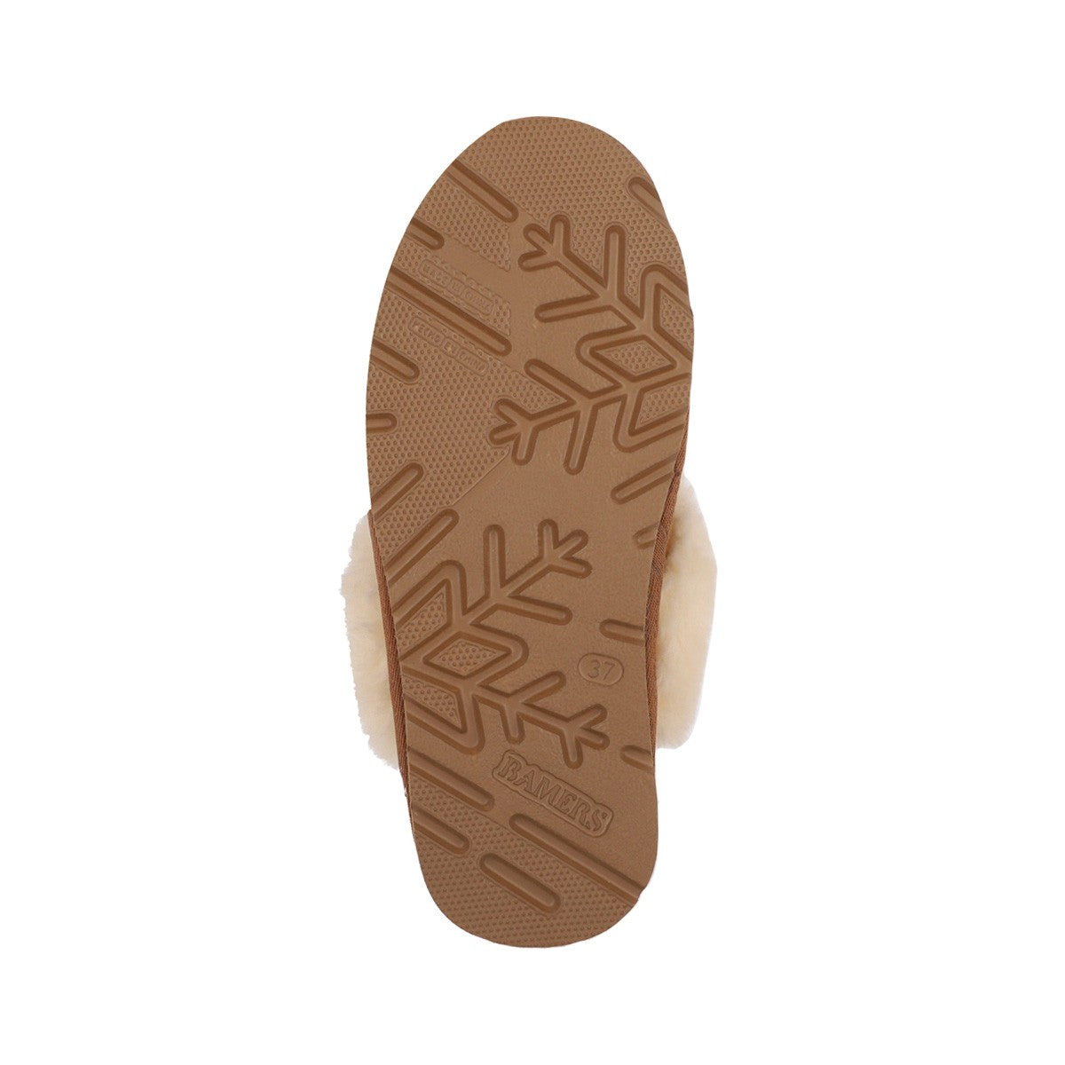Pantuflas Mujer Fur Leather Caramel