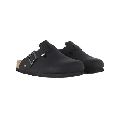 Zuecos Mujer Classic Buckle Negro