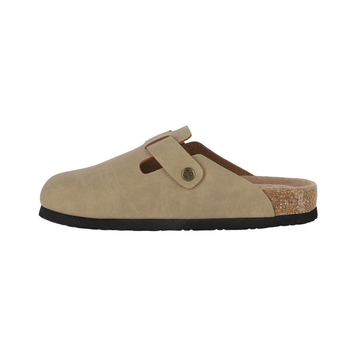 Zuecos Mujer Classic Buckle Beige Oscuro