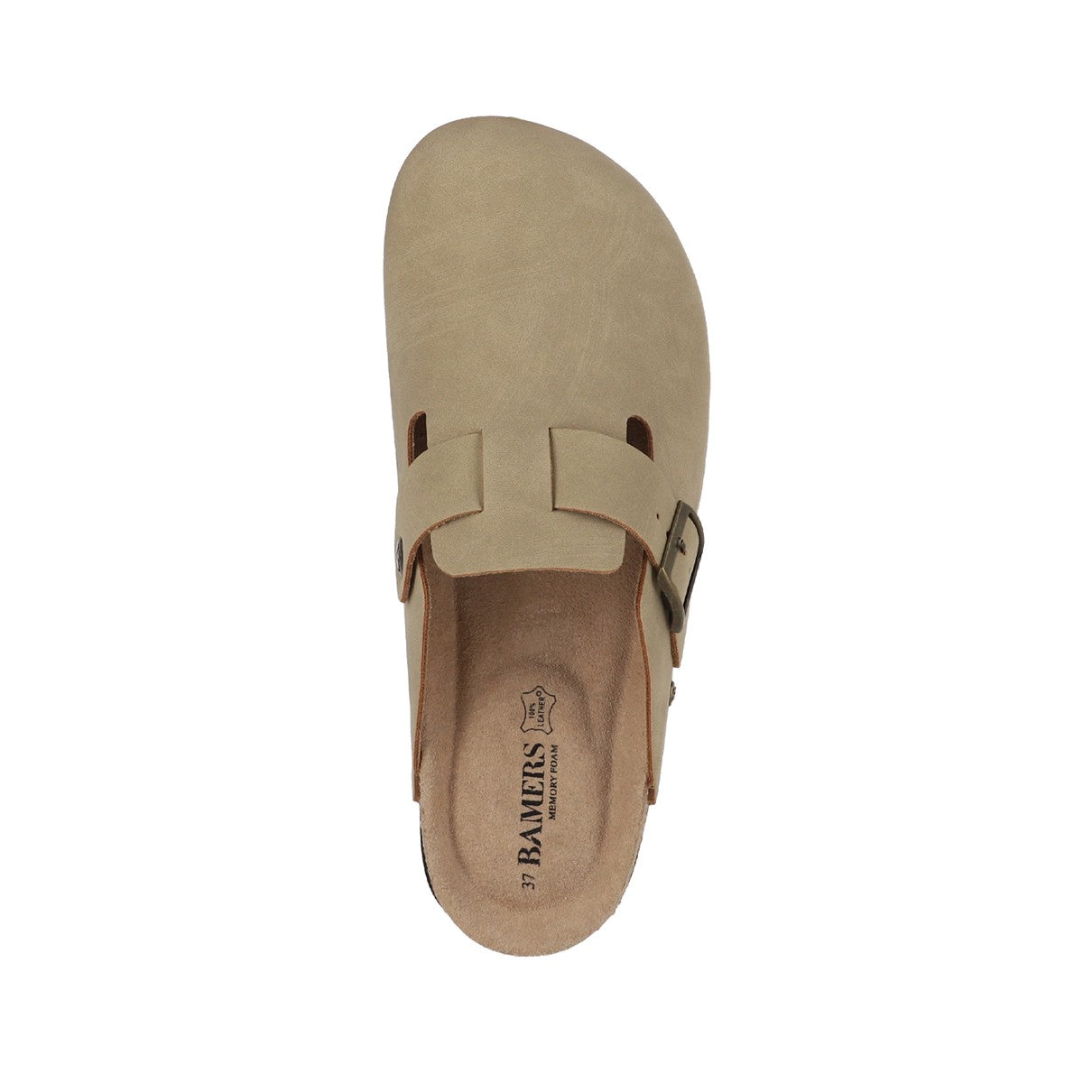 Zuecos Mujer Classic Buckle Beige Oscuro