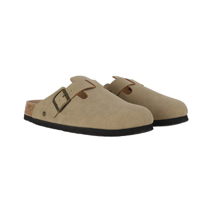 Zuecos Mujer Classic Buckle Beige Oscuro
