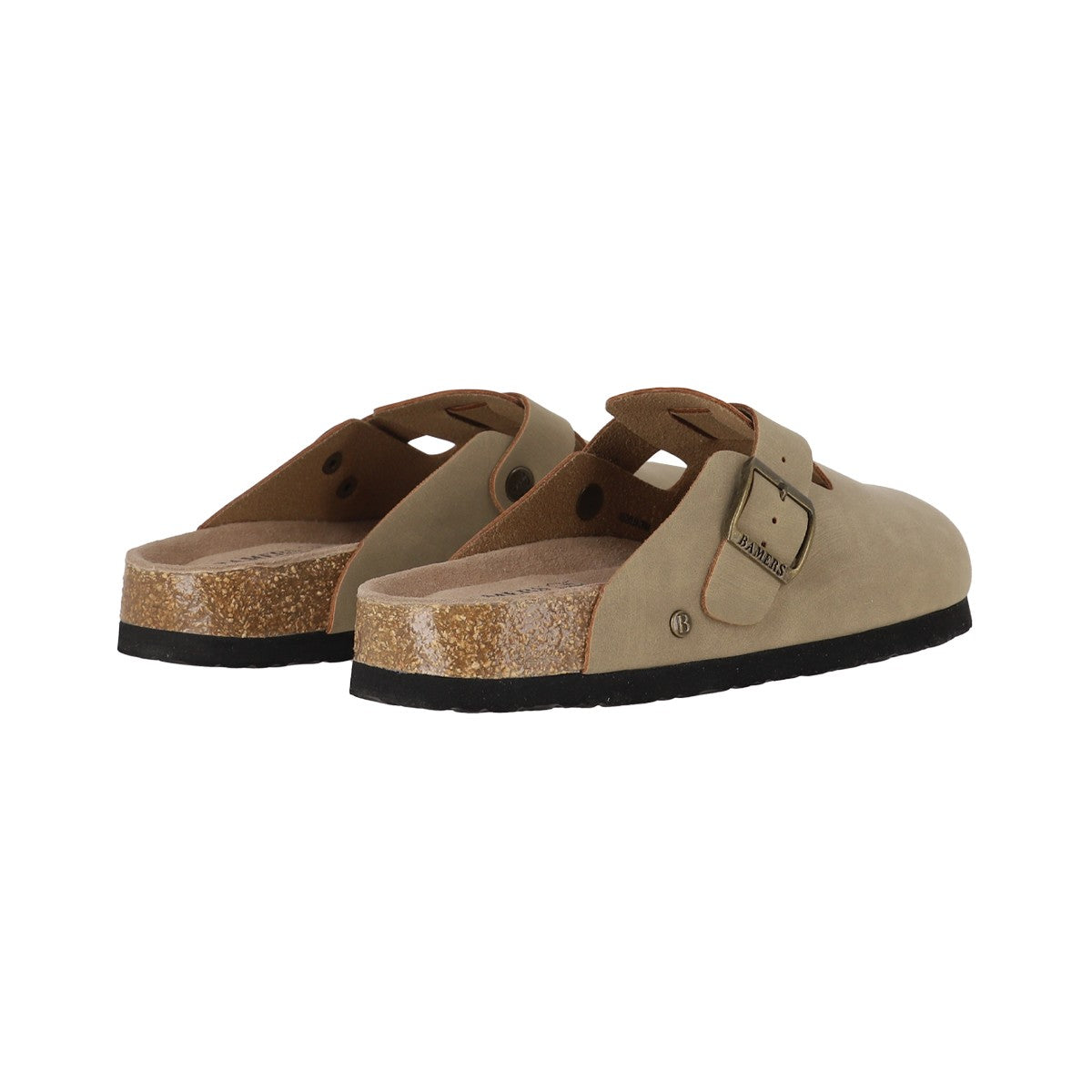Zuecos Mujer Classic Buckle Beige Oscuro