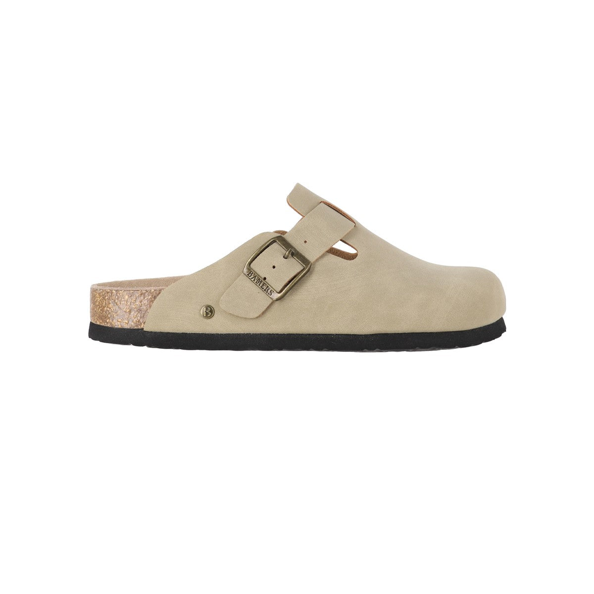 Zuecos Mujer Classic Buckle Beige Oscuro