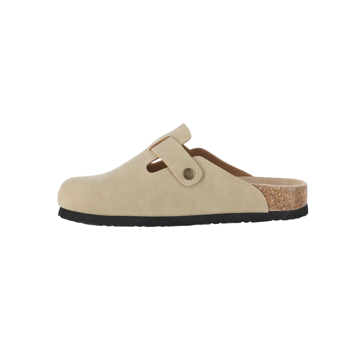 Zuecos Mujer Classic Buckle Beige Oscuro