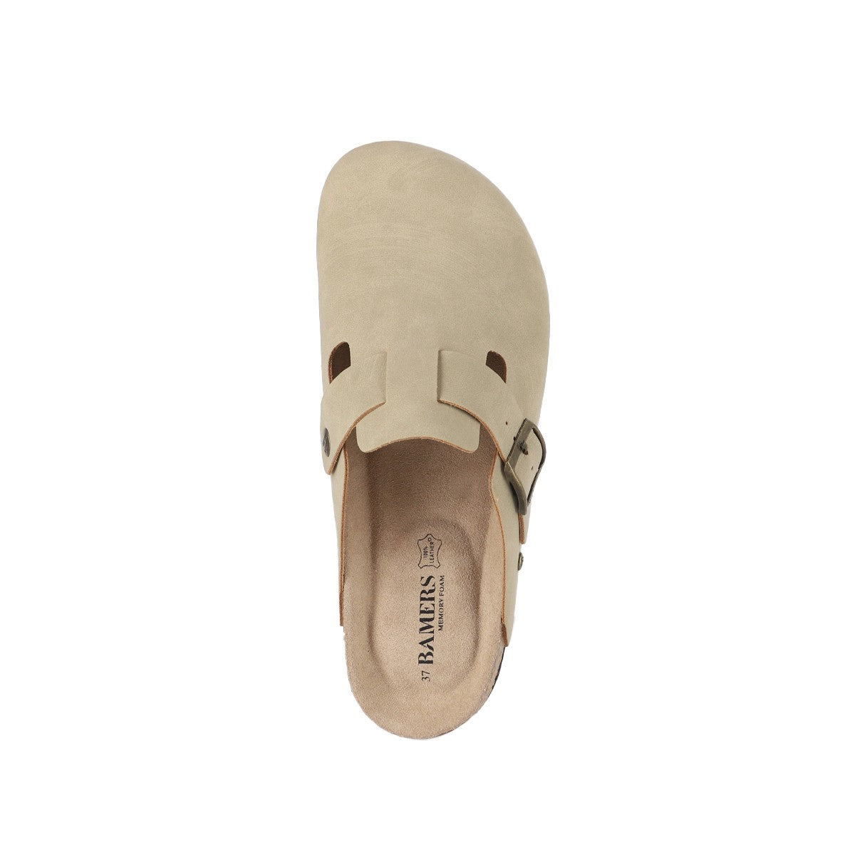 Zuecos Mujer Classic Buckle Beige Oscuro