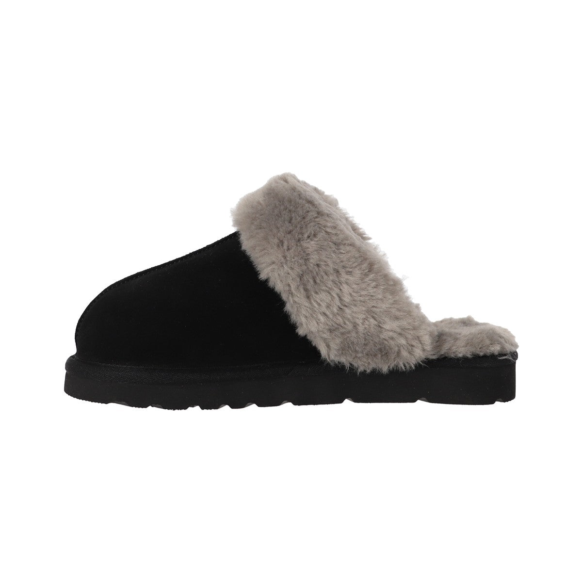 Pantuflas Mujer Fur Leather II Negro