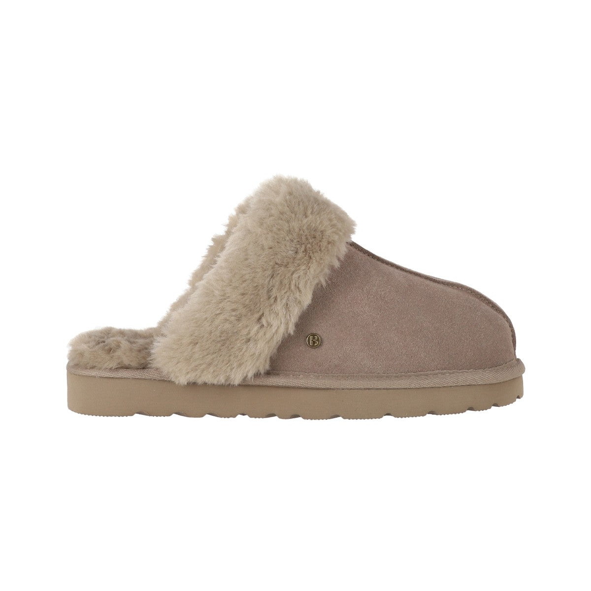 Pantuflas Mujer Fur Leather II Taupe