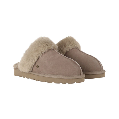 Pantuflas Mujer Fur Leather II Taupe