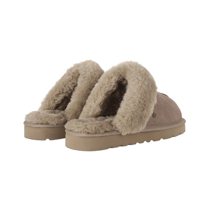 Pantuflas Mujer Fur Leather II Taupe