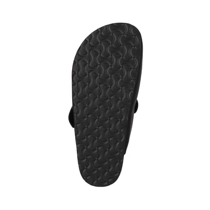 Zuecos Mujer Classic Buckle Fur Negro