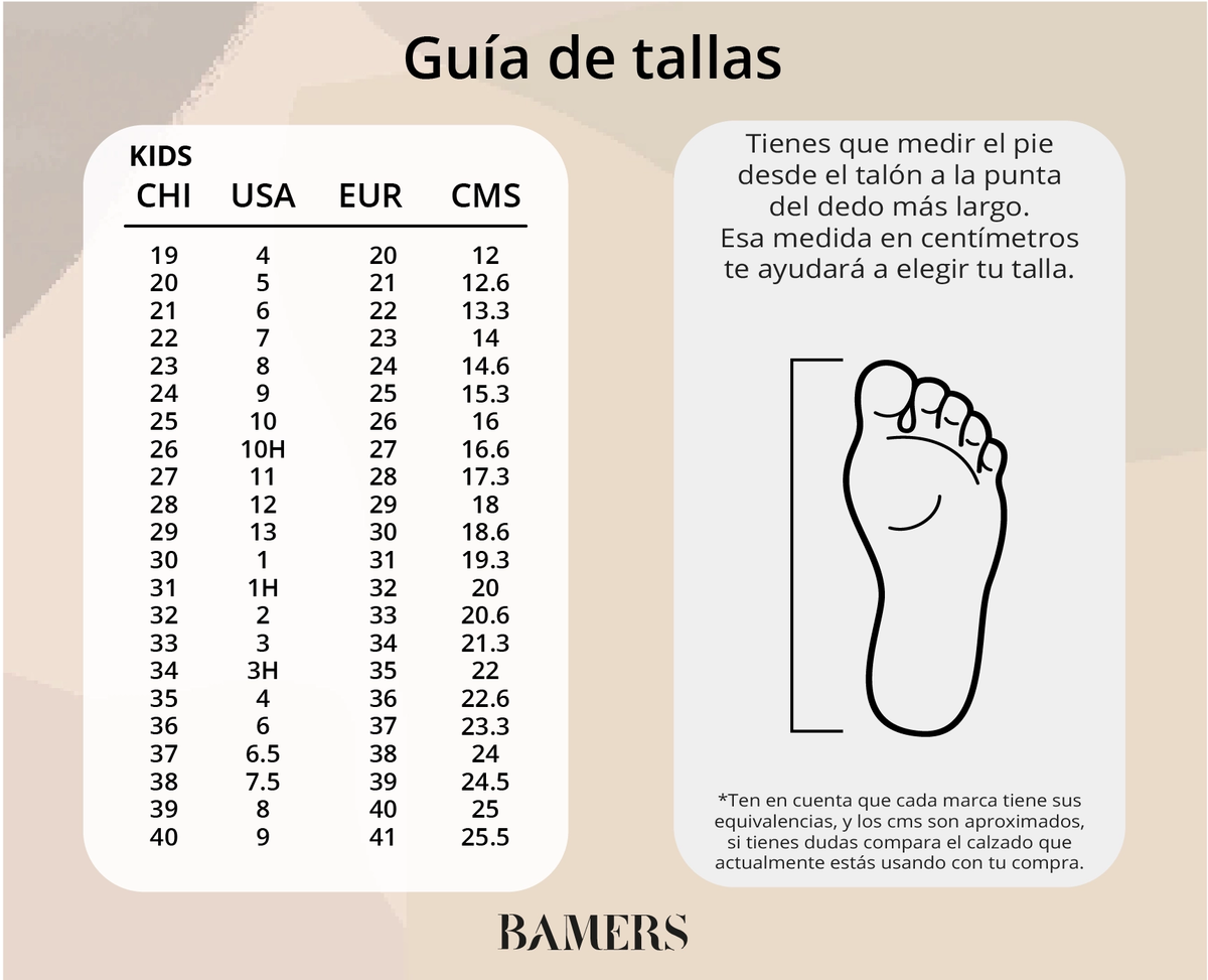 Guía de tallas